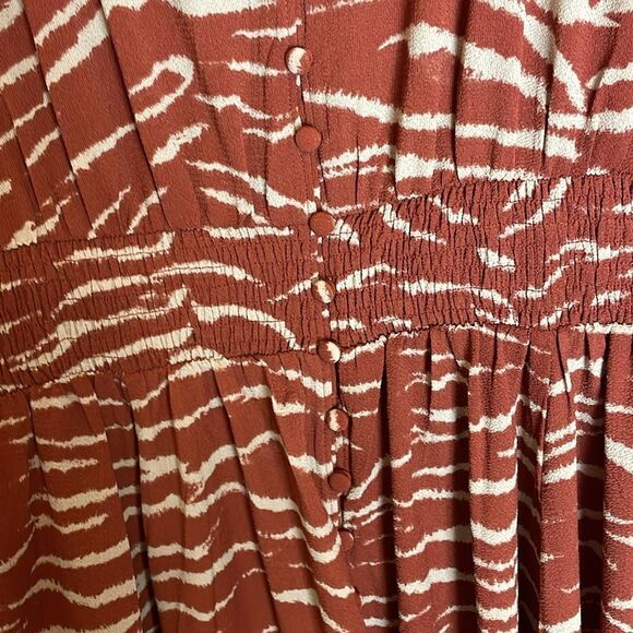 City Chic Maxi Ginger Tiger Max Dress XS Size 14 - Picture 6 of 8